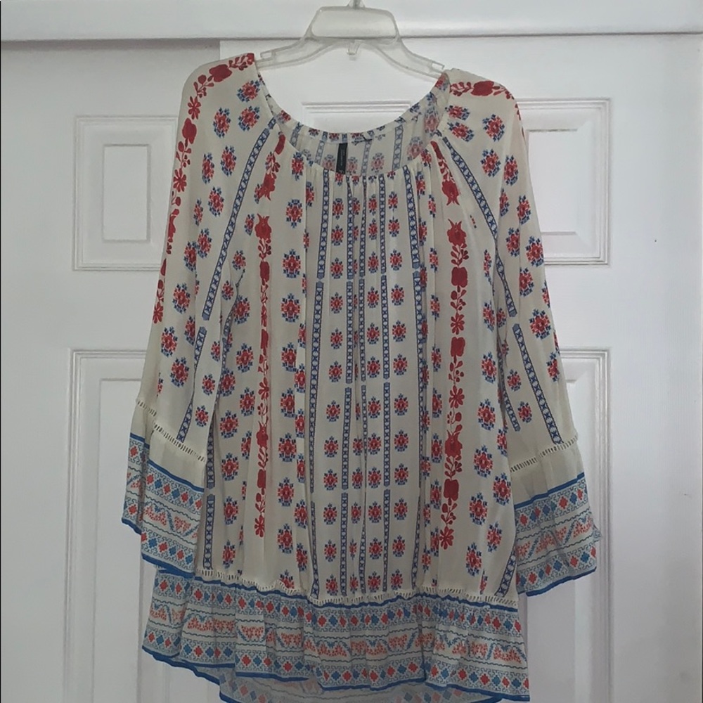 Floral peasant top